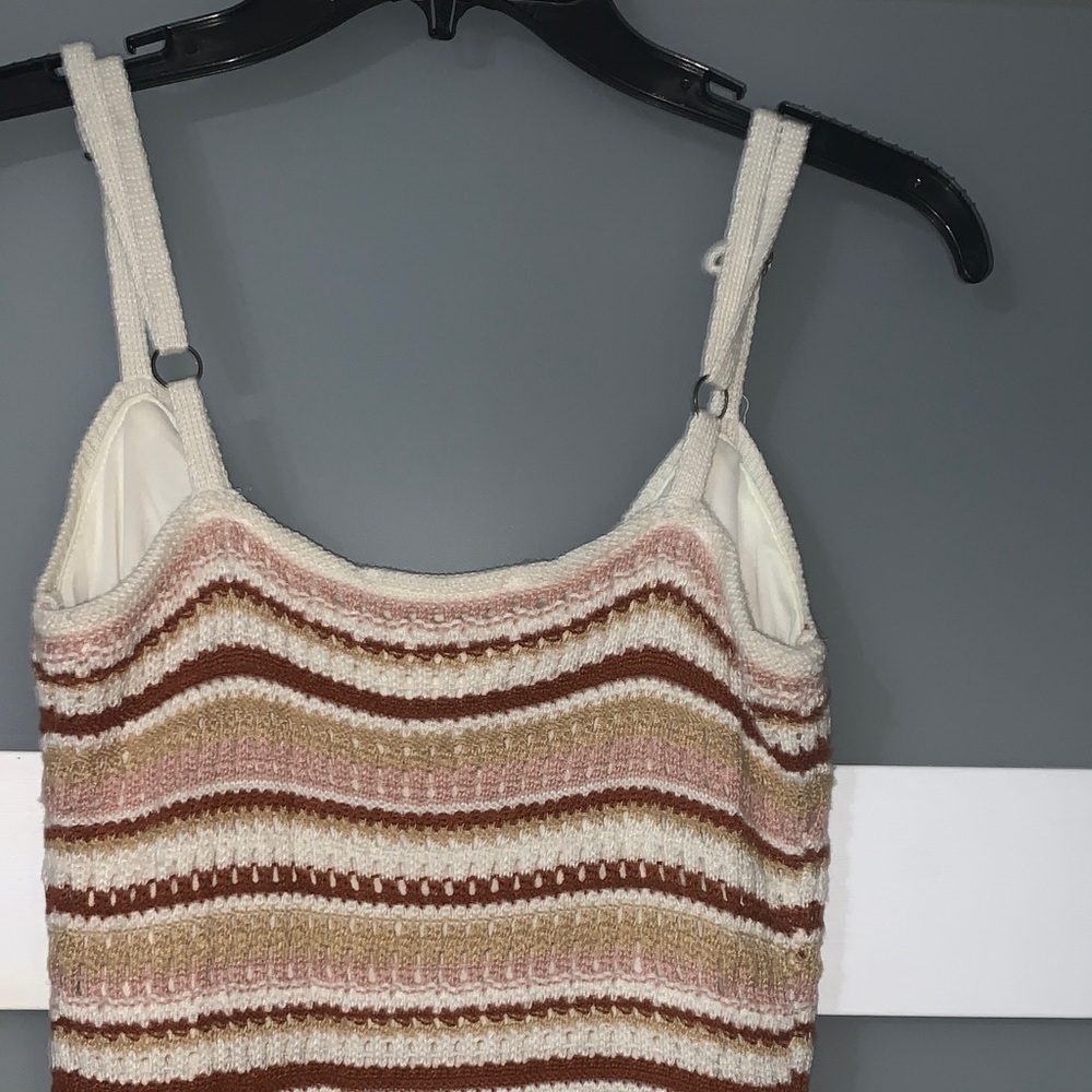 Olive & Oak Beige Striped Midi Dress - Picture 7 of 9